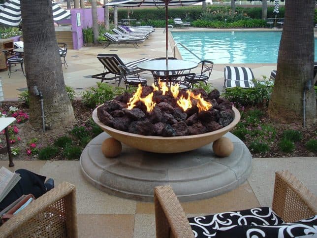 Poolside Fire Features