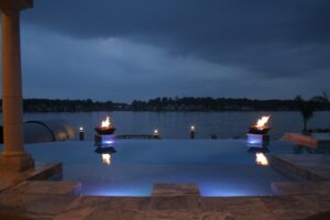 Sun Shelf Bliss: Pools Illuminated for Nighttime Enjoyment